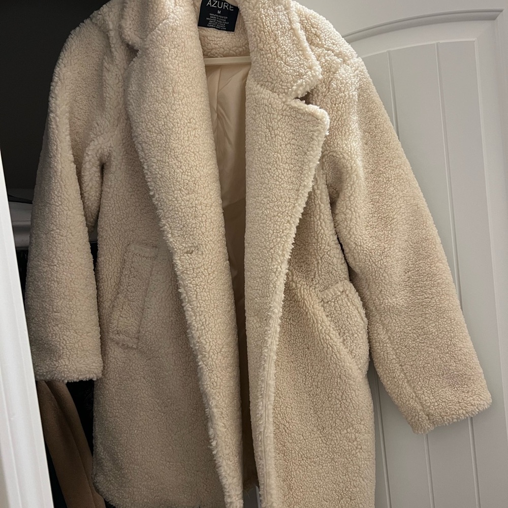 Azure Sherpa winter coat